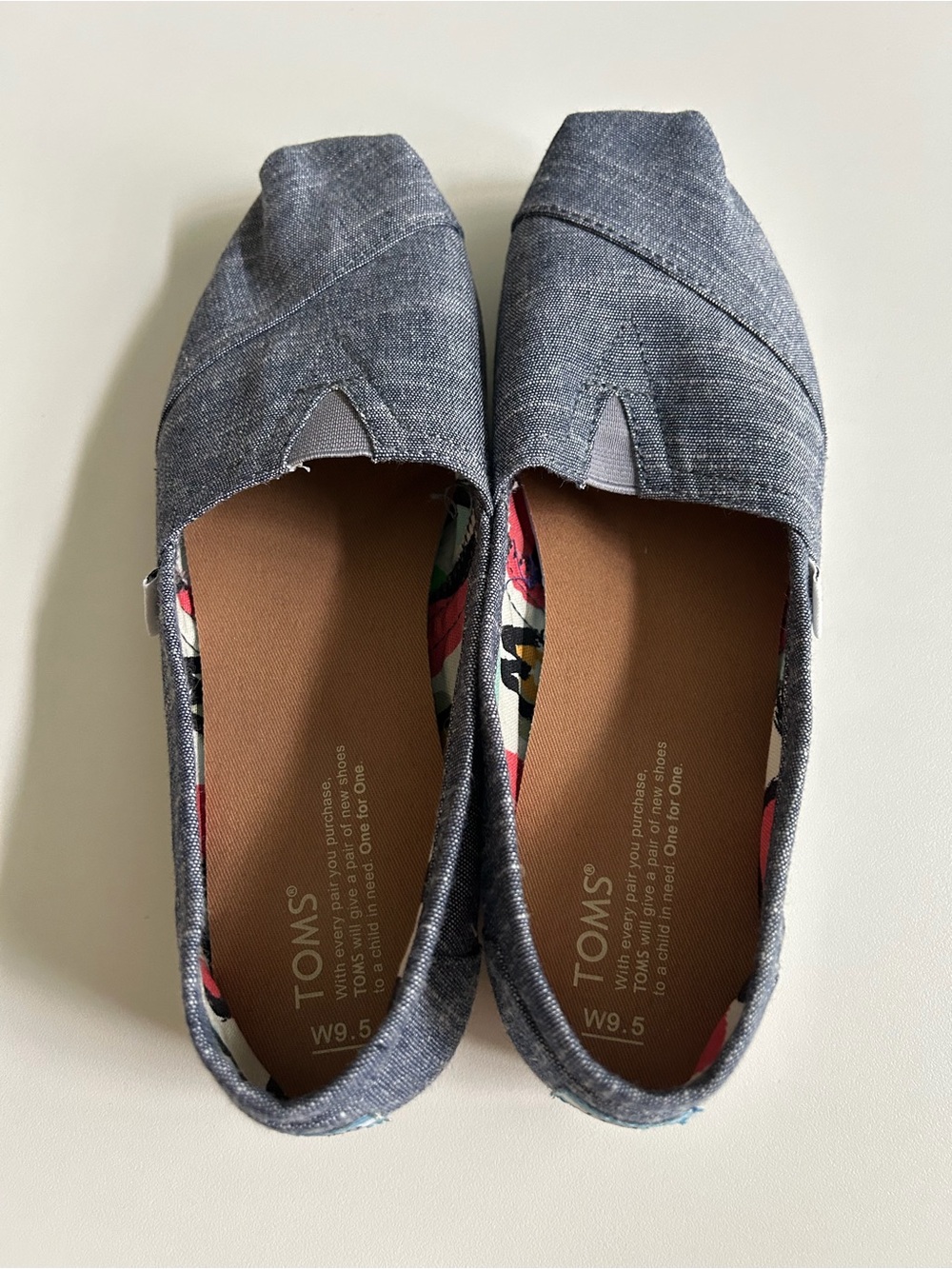 TOMS Women's Chambray Canvas Slip-On Shoes